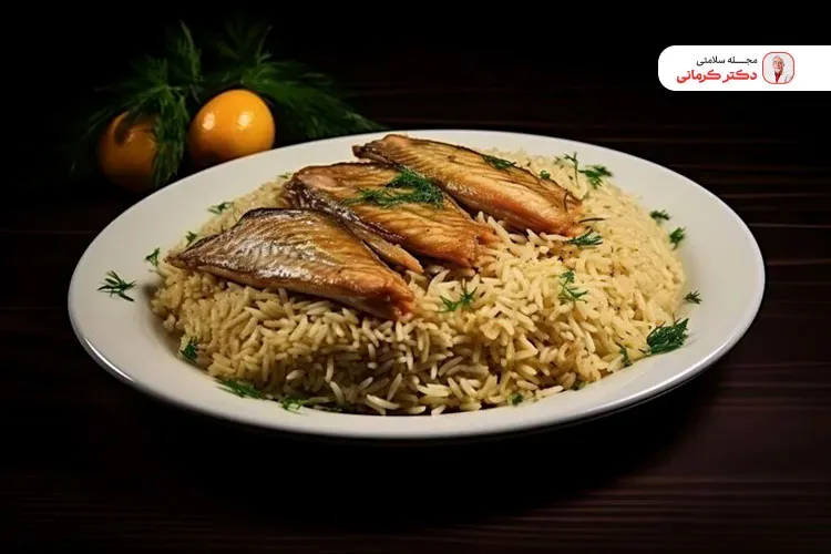شوید پلو طبع سرد ماهی را میگیرد.