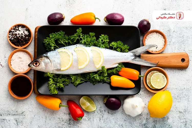 طبع ماهی سرد و تر است.