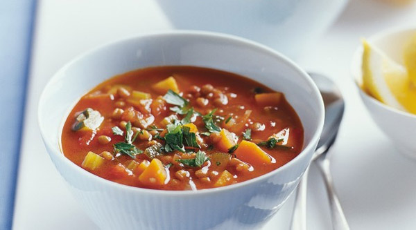 سوپ عدس و سبزیجات