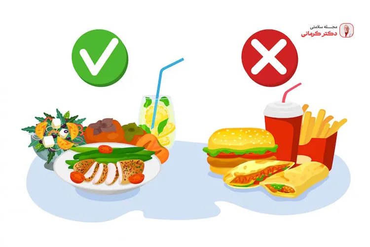 غذاهای چرب و شور در شب موجب معده درد شبانه می‌شوند.