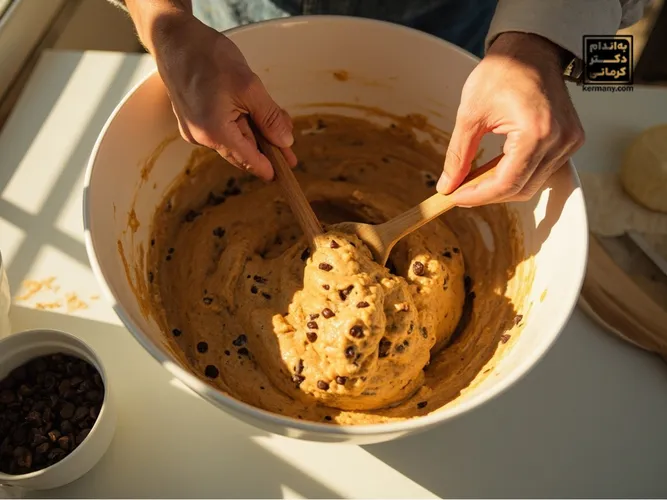 مراحل تهیه خمیر مافین رژیمی