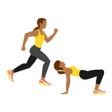 ورزش بالا تنه long jump into backward crab walk