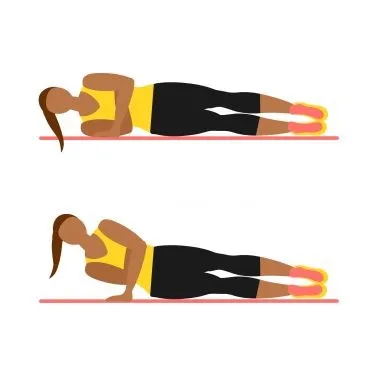 ورزش بالا تنه side-lying triceps push-up