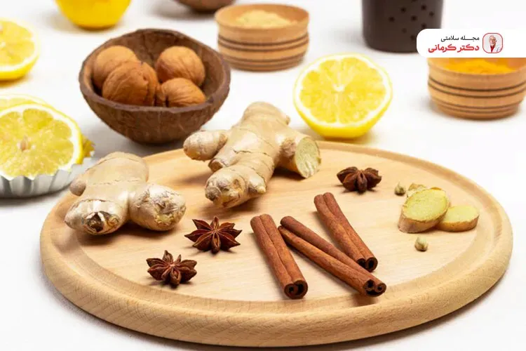 دمنوش دارچین زنجبیل از غذاهای مفید برای معده و روده ها است.
