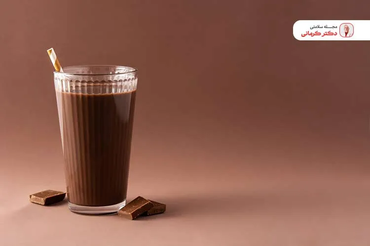 شیر شکلات برای میان وعده