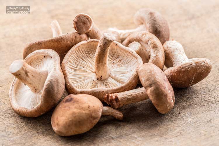 برخی از انواع قارچ‌ها مانند شیتاکه، منبع غنی از ویتامین b12 هستند.