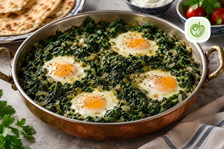طرز تهیه نرگسی اسفناج