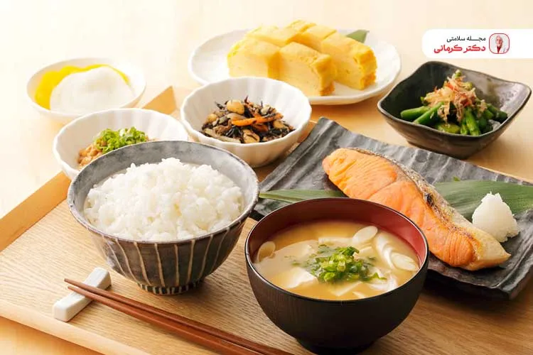 رژیم لاغری ژاپنی بر پایه سبزیجات و مواد دریایی است.