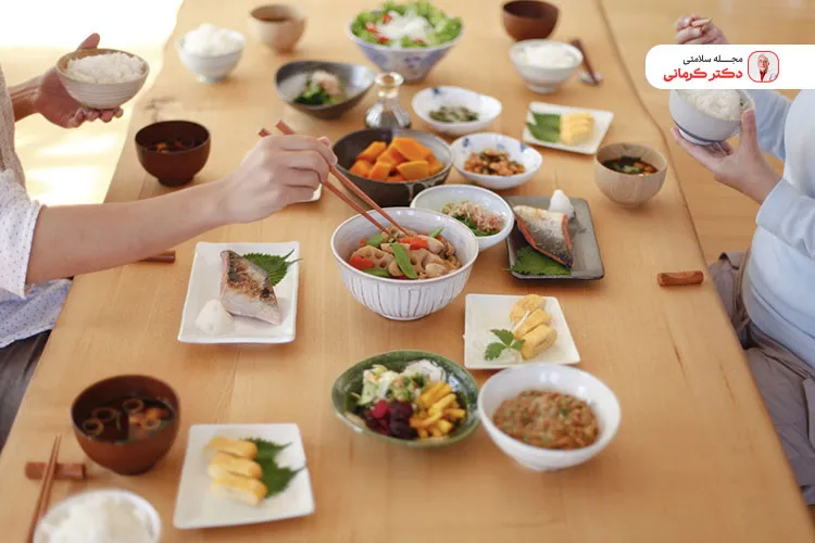 رژیم ژاپنی ها بر پایه کم خوری است.