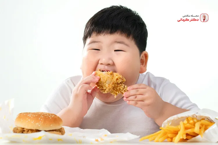 عواملی مانند استرس یا برخی بیماریها مانند دیابت در پرخوری کودک موثر است.