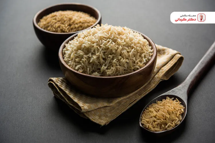 برنج قهوه ای فاقد گلوتن است.