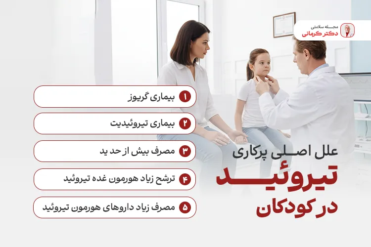دلایل اصلی پرکاری تیروئید در کودکان