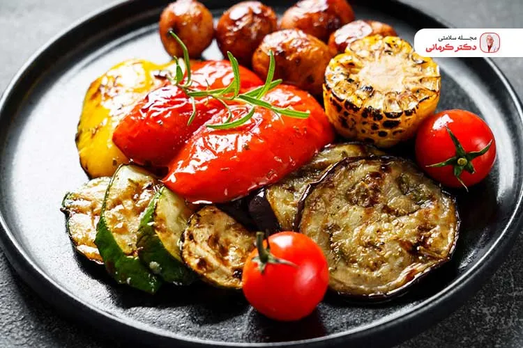 سبزیجات کبابی از بهترین غذاها در تابستان اند.