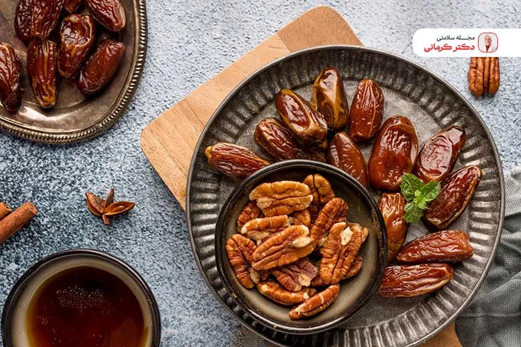 انواع خرما سرشار از فیبر و ویتامین‌ها است.