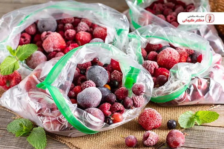 میوه یخ زده انگور، توت فرنگی و...جایگزین عالی شیرینجات است.