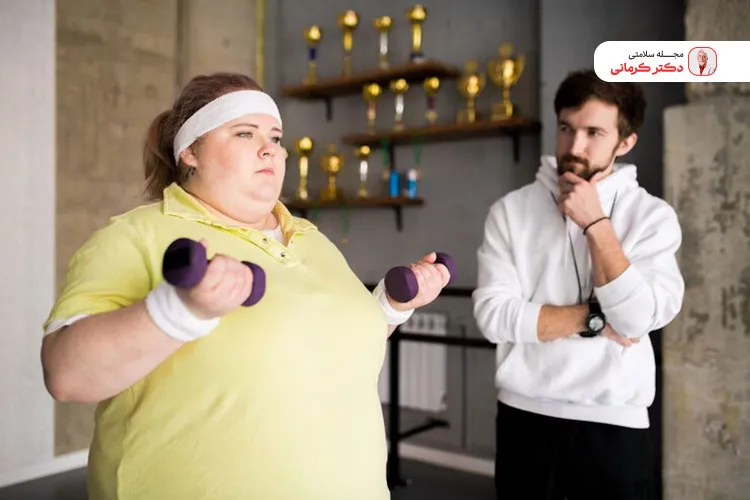 افراد دارای اضافه وزن می‌توانند از رژیم ورزشی پیروی کنند.