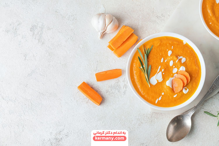 سوپ هویج خوشمزه برای پیشگیری از سرماخوردگی - 1 - سوپ هویج - آشپزی رژیمی