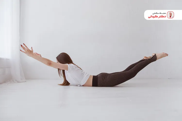 حرکت Double Leg Stretch برای لاغری شکم 