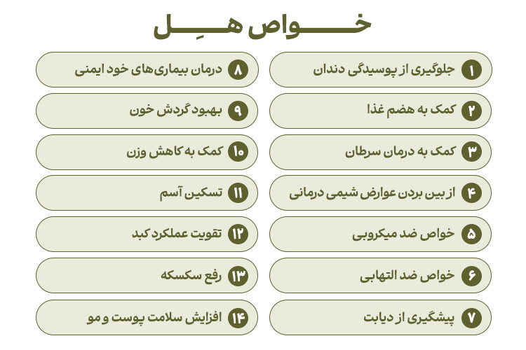 اینفوگرافیک خواص هل