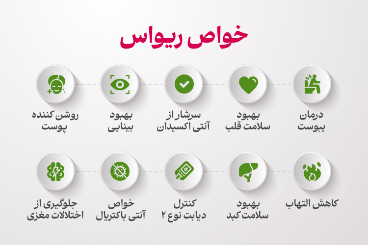 اینفوگرافیک خواص ریواس