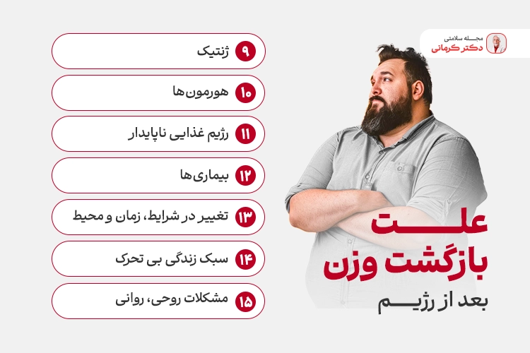 علت بازگشت وزن بعد از رژیم