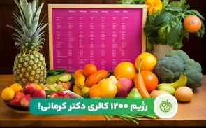 آشنایی با نمونه رژیم 1200 کالری