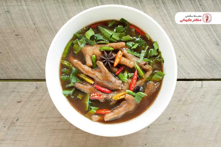 مصرف پای مرغ برای تقویت دستگاه گوارش توصیه می‌شود.