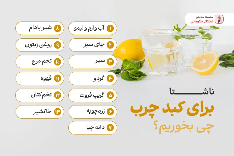 ناشتا برای کبد چرب چی بخوریم؟ Fatty liver بهترین مواد غذایی برای کبد چرب ناشتا