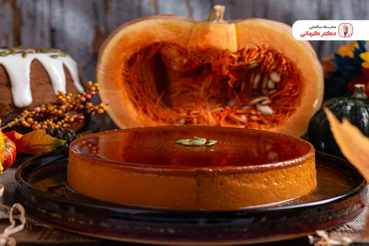 برای خوشمزه تر شدن دسرهای کدو حلوایی می‌توانید از ادویه جات و میوه‌ها هم استفاده کنید.