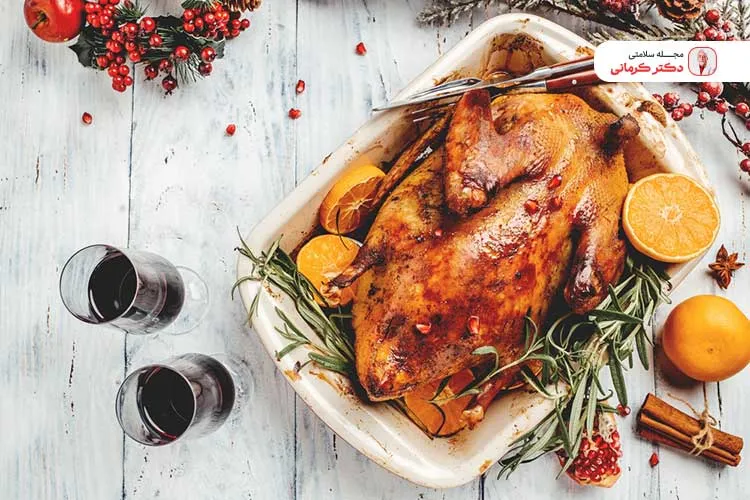 غذاهای شب یلدا: مرغ شکم پر با رب انار