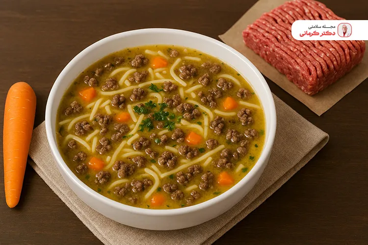 سوپ رشته با گوشت